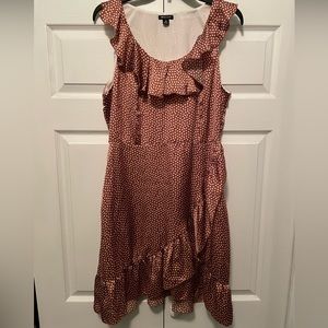 Bronze polka dot dress. Size 12.